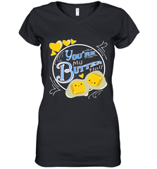 You Are My Butter Half Funny Women's V-Neck T-Shirt Women's V-Neck T-Shirt - HHHstores
