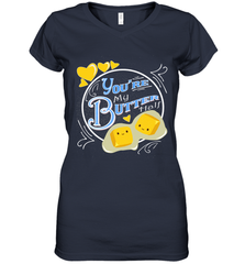 You Are My Butter Half Funny Women's V-Neck T-Shirt Women's V-Neck T-Shirt - HHHstores