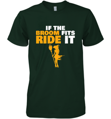 If the broom fits, ride it funny Halloween Witch Men's Premium T-Shirt Men's Premium T-Shirt - HHHstores
