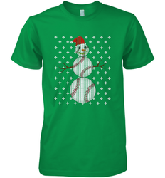 UGLY CHRISTMAS Baseball Snowman Holiday Santa Funny Men Gift Men's Premium T-Shirt
