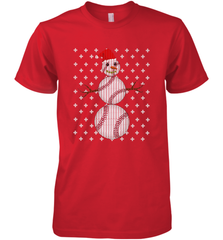 UGLY CHRISTMAS Baseball Snowman Holiday Santa Funny Men Gift Men's Premium T-Shirt Men's Premium T-Shirt - HHHstores