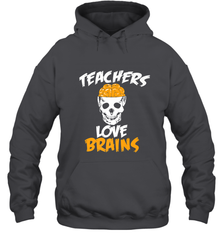 Teachers Love Brains funny Halloween Zombie Hooded Sweatshirt Hooded Sweatshirt - HHHstores