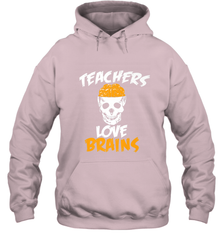 Teachers Love Brains funny Halloween Zombie Hooded Sweatshirt Hooded Sweatshirt - HHHstores