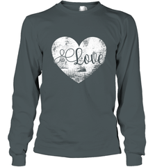 Love Valentines Day Heart Vintage Gift For Men Women Long Sleeve T-Shirt Long Sleeve T-Shirt - HHHstores