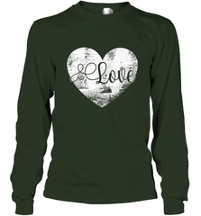 Love Valentines Day Heart Vintage Gift For Men Women Long Sleeve T-Shirt Long Sleeve T-Shirt - HHHstores