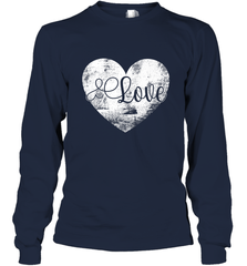Love Valentines Day Heart Vintage Gift For Men Women Long Sleeve T-Shirt Long Sleeve T-Shirt - HHHstores