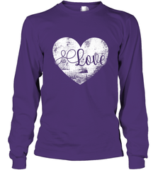 Love Valentines Day Heart Vintage Gift For Men Women Long Sleeve T-Shirt Long Sleeve T-Shirt - HHHstores