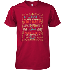 Legends Were Born In FEBRUARY 1975 45th Birthday Gifts Men's Premium T-Shirt Men's Premium T-Shirt - HHHstores