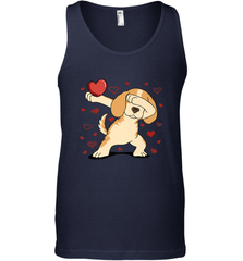 Dog Dabbing Heart For Valentine's Day Art Graphics Gift Men's Tank Top Men's Tank Top - HHHstores