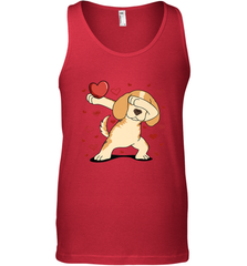 Dog Dabbing Heart For Valentine's Day Art Graphics Gift Men's Tank Top Men's Tank Top - HHHstores