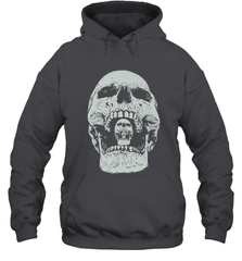 Vintage Halloween Skull Design For Trick or Treating Hooded Sweatshirt Hooded Sweatshirt - HHHstores