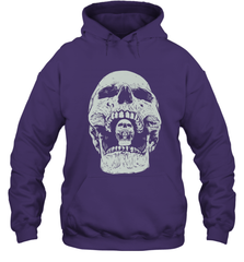Vintage Halloween Skull Design For Trick or Treating Hooded Sweatshirt Hooded Sweatshirt - HHHstores