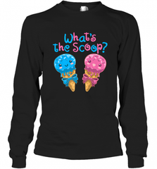 Gender Reveal Family Party Ice Cream What's the Scoop Long Sleeve T-Shirt Long Sleeve T-Shirt - HHHstores