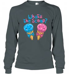 Gender Reveal Family Party Ice Cream What's the Scoop Long Sleeve T-Shirt Long Sleeve T-Shirt - HHHstores