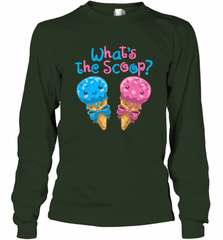 Gender Reveal Family Party Ice Cream What's the Scoop Long Sleeve T-Shirt Long Sleeve T-Shirt - HHHstores