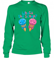 Gender Reveal Family Party Ice Cream What's the Scoop Long Sleeve T-Shirt Long Sleeve T-Shirt - HHHstores