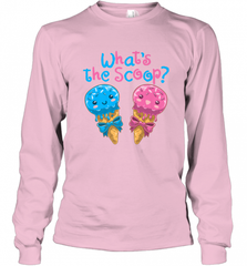 Gender Reveal Family Party Ice Cream What's the Scoop Long Sleeve T-Shirt Long Sleeve T-Shirt - HHHstores