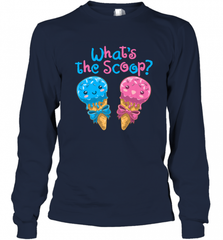 Gender Reveal Family Party Ice Cream What's the Scoop Long Sleeve T-Shirt Long Sleeve T-Shirt - HHHstores