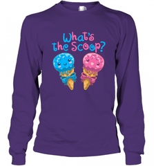 Gender Reveal Family Party Ice Cream What's the Scoop Long Sleeve T-Shirt Long Sleeve T-Shirt - HHHstores