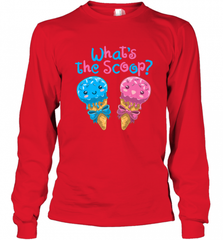 Gender Reveal Family Party Ice Cream What's the Scoop Long Sleeve T-Shirt Long Sleeve T-Shirt - HHHstores