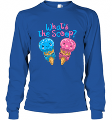 Gender Reveal Family Party Ice Cream What's the Scoop Long Sleeve T-Shirt Long Sleeve T-Shirt - HHHstores
