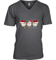 Three Baseball Balls Christmas Gift Santa Xmas lights Snow Men's V-Neck Men's V-Neck - HHHstores