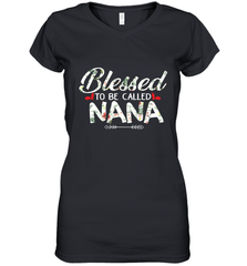 Blessed to be called Nana design Women's V-Neck T-Shirt Women's V-Neck T-Shirt - HHHstores