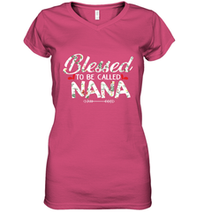 Blessed to be called Nana design Women's V-Neck T-Shirt Women's V-Neck T-Shirt - HHHstores