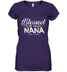 Blessed to be called Nana design Women's V-Neck T-Shirt Women's V-Neck T-Shirt - HHHstores