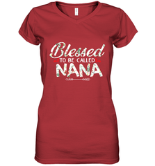 Blessed to be called Nana design Women's V-Neck T-Shirt Women's V-Neck T-Shirt - HHHstores