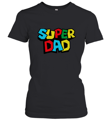 Super Dad like a Mario's classic bros vintage and classic Women's T-Shirt Women's T-Shirt / Black / XS Women's T-Shirt - HHHstores