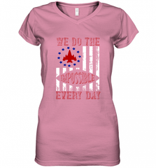 We do the impossible every day 01 Women's V-Neck T-Shirt Women's V-Neck T-Shirt - HHHstores