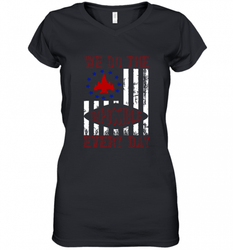 We do the impossible every day 01 Women's V-Neck T-Shirt