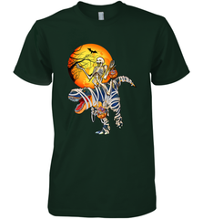 Skeleton Riding T Rex Funny Halloween Men's Premium T-Shirt Men's Premium T-Shirt - HHHstores