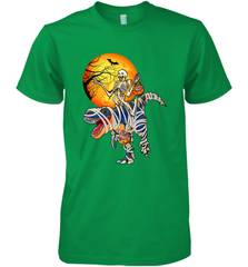 Skeleton Riding T Rex Funny Halloween Men's Premium T-Shirt Men's Premium T-Shirt - HHHstores