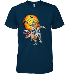 Skeleton Riding T Rex Funny Halloween Men's Premium T-Shirt Men's Premium T-Shirt - HHHstores