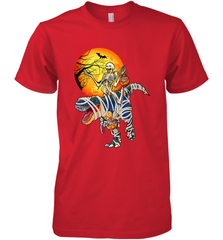 Skeleton Riding T Rex Funny Halloween Men's Premium T-Shirt Men's Premium T-Shirt - HHHstores