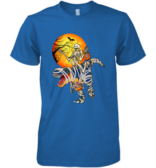 Skeleton Riding T Rex Funny Halloween Men's Premium T-Shirt Men's Premium T-Shirt - HHHstores
