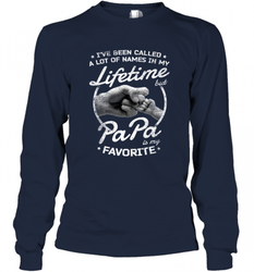 Papa Fathers Day Grandpa or Dad Long Sleeve T-Shirt