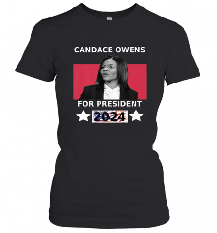 Candace Owens For President 2024 Women's T-Shirt Women's T-Shirt / Black / XS Women's T-Shirt - HHHstores