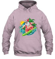 Christmas in July Santa Claus Hawaiian Surfing Gift Surf Hooded Sweatshirt Hooded Sweatshirt - HHHstores