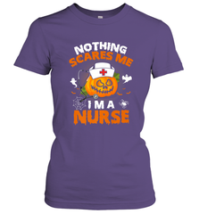 Nurse Halloween Gifts Nothing Scares Me I Am A Nurse Women's T-Shirt Women's T-Shirt - HHHstores