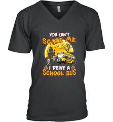 You Can't Scare Me I Drive School Bus Halloween Gift Men's V-Neck Men's V-Neck - HHHstores