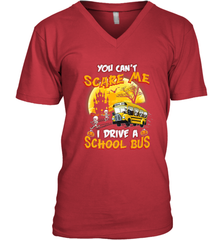You Can't Scare Me I Drive School Bus Halloween Gift Men's V-Neck Men's V-Neck - HHHstores