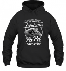 Papa Fathers Day Grandpa or Dad Hooded Sweatshirt