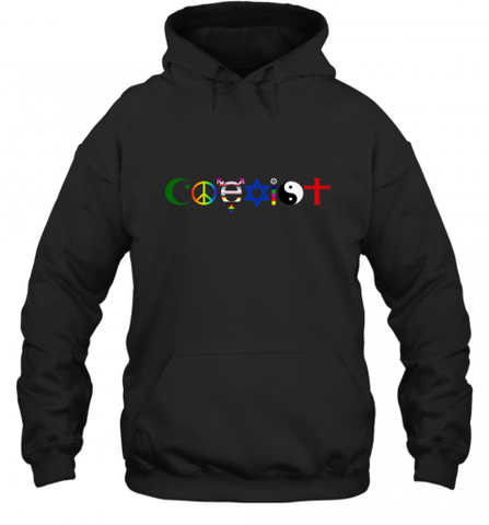 Coexist Hooded Sweatshirt Hooded Sweatshirt / Black / S Hooded Sweatshirt - HHHstores