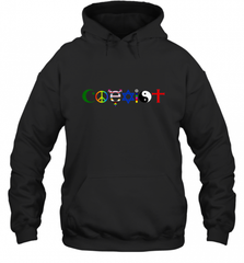 Coexist Hooded Sweatshirt Hooded Sweatshirt - HHHstores