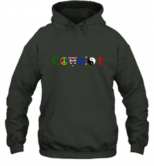 Coexist Hooded Sweatshirt Hooded Sweatshirt - HHHstores
