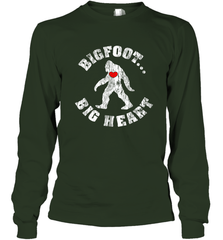 Bigfoot Heart Valentine's Day Lover Art Graphics Great Gift Long Sleeve T-Shirt Long Sleeve T-Shirt - HHHstores
