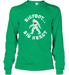 Bigfoot Heart Valentine's Day Lover Art Graphics Great Gift Long Sleeve T-Shirt Long Sleeve T-Shirt - HHHstores